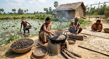 how phool makhana is made- puffli snacks