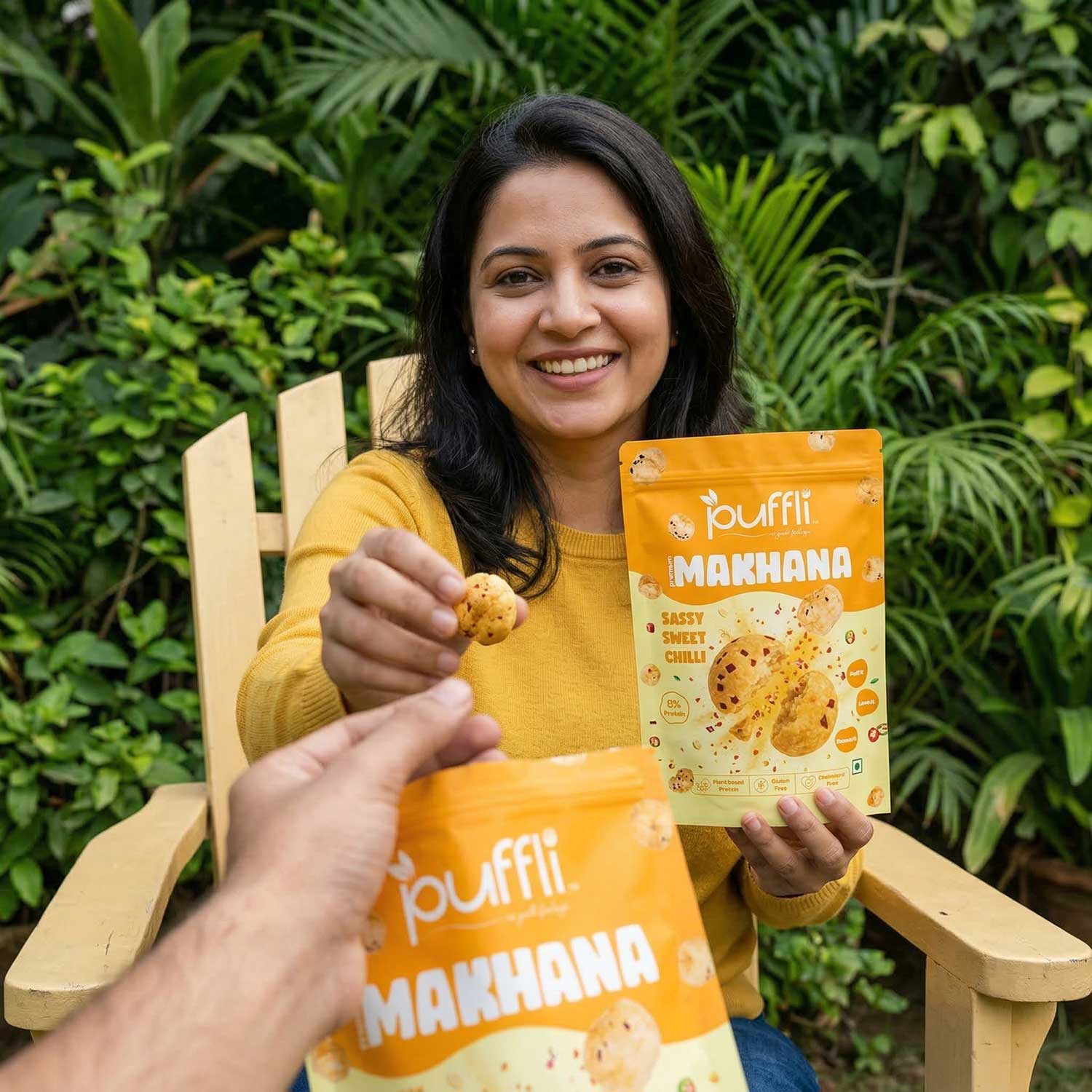 sweet chilli makhana snacks