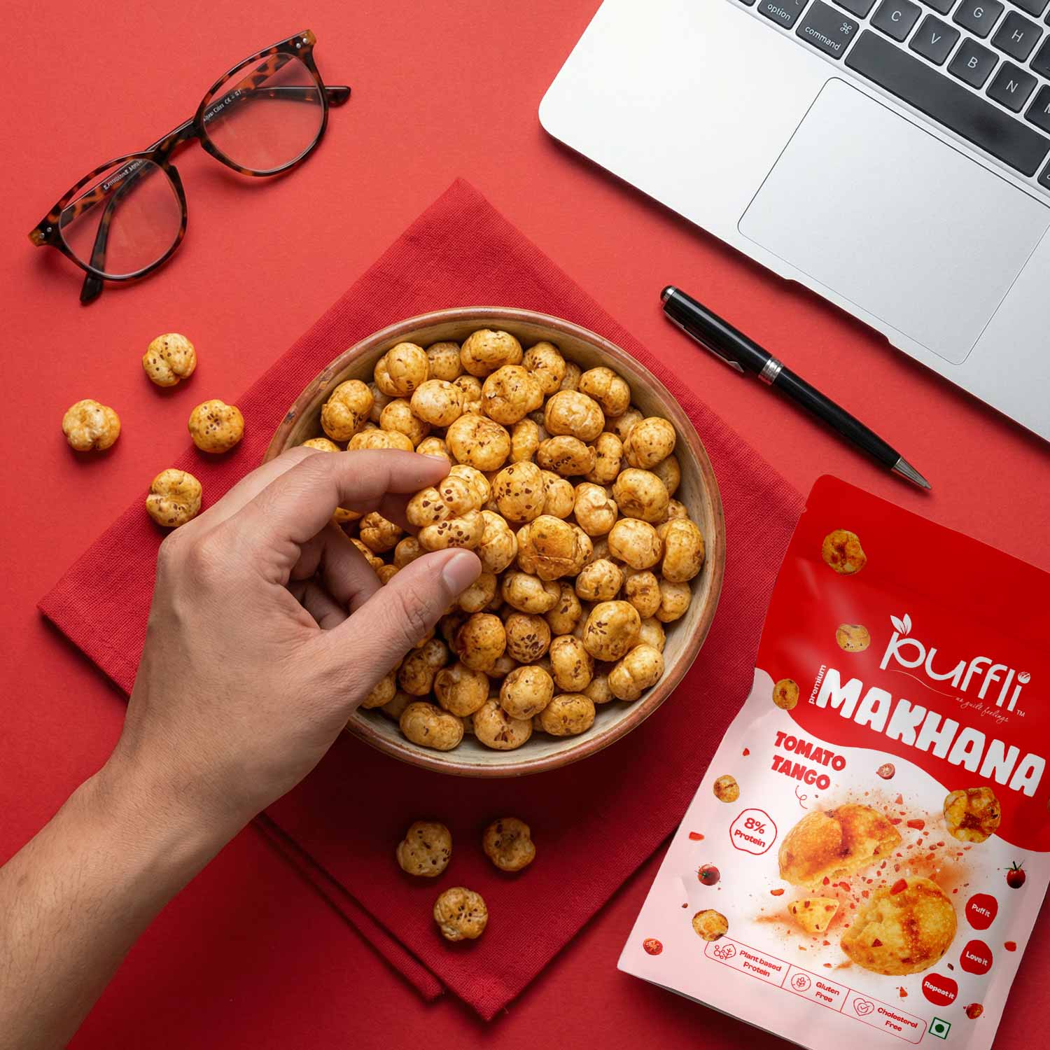 tomato makhana snacks