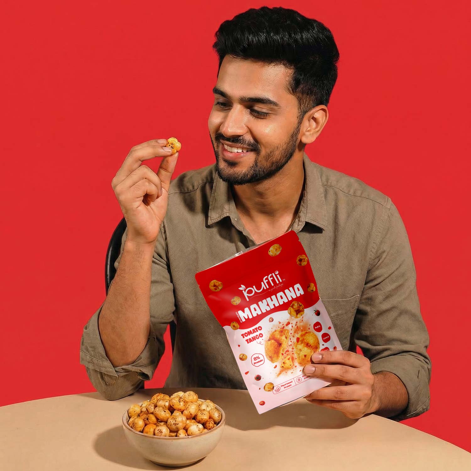tomato makhana snacks